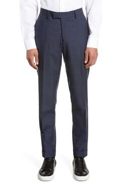Tiger of Sweden Tilman Slim Houndstooth Wool Trousers Men's 30 Navy Blue